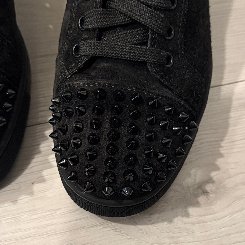 Christian Louboutin Black Spiked Sneakers - Picture 10 of 16